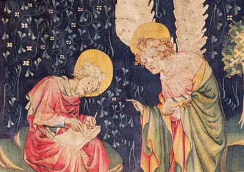 St. Johannes mit einem Engel (Detail)